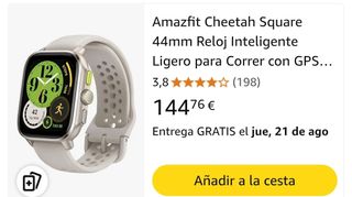 Amazfit Cheetah Square Beige/Plata