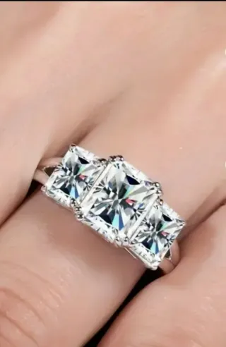 Anillo Plata  con 3 Circonitas