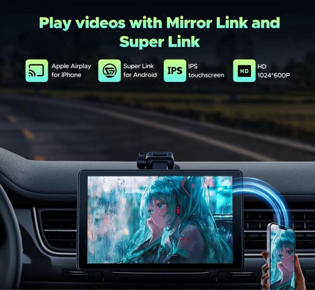 LAMTTO Carplay 7" inalámbrico