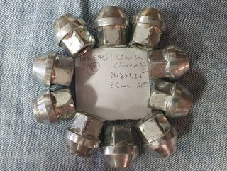 10 Porcas cónicas vintage para jantes, M12x1.25