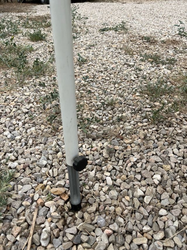 Mesa camping plegable blanca