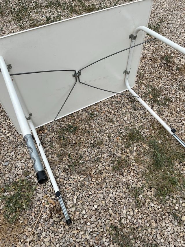 Mesa camping plegable blanca