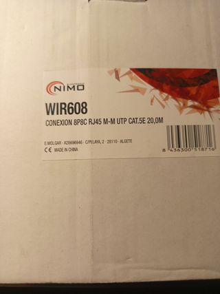 Cable NIMO WIR608 RJ45 Cat.5e 20m