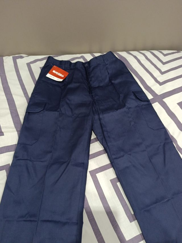 Pantalones Velilla trabajo azul