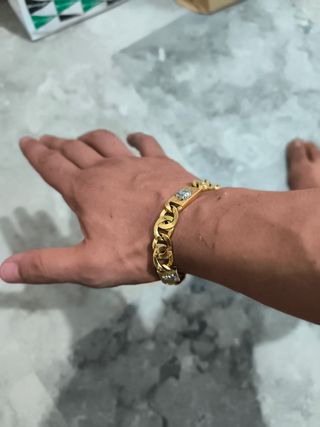Pulsera Oro 18 k Versage Medusas , Reversible.