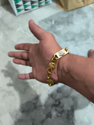 Pulsera Oro 18 k Versage Medusas , Reversible.