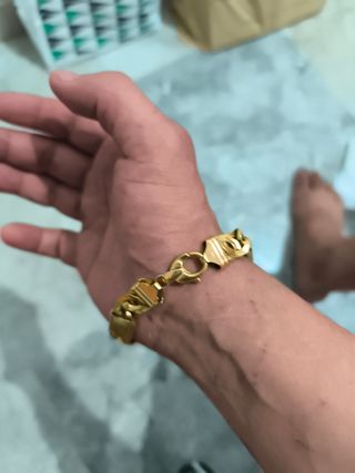 Pulsera Oro 18 k Versage Medusas , Reversible.