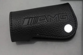 FUNDA DE LLAVE LLAVERO CUERO NEGRO MERCEDES 