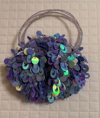 Mini borsa paillettes viola