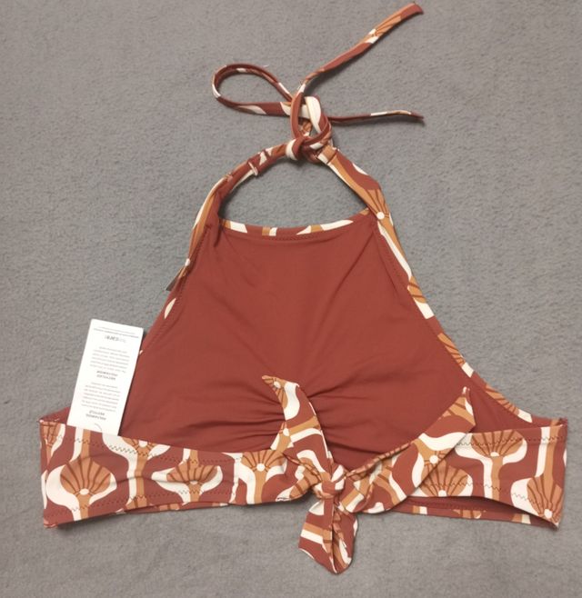 Bikini Etam estampado retro marrón
