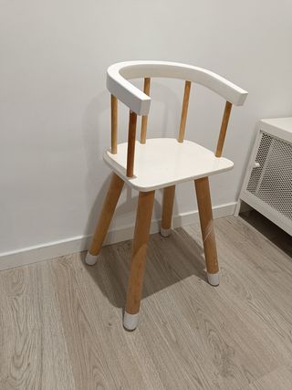 Silla infantil madera blanca
