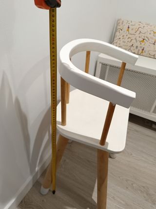 Silla infantil madera blanca