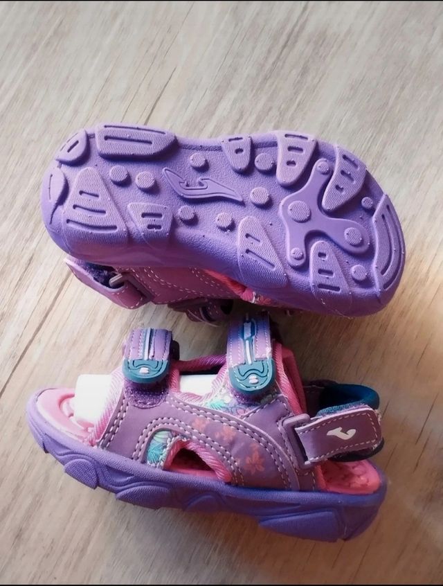 Sandalias niña lilas velcro T.21_Joma