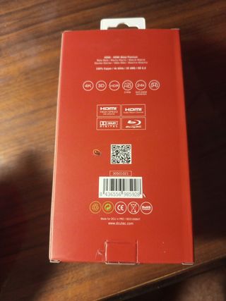 Cable HDMI 2.0 DCU - 0,5 metros 24k gold plated 