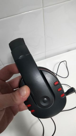 Cascos Gaming Negro/Rojo