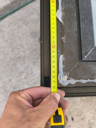 Ventana aluminio climalit oscura usada con marco