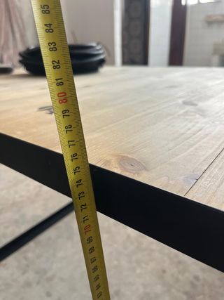 Mesa comedor estilo industrial madera metal