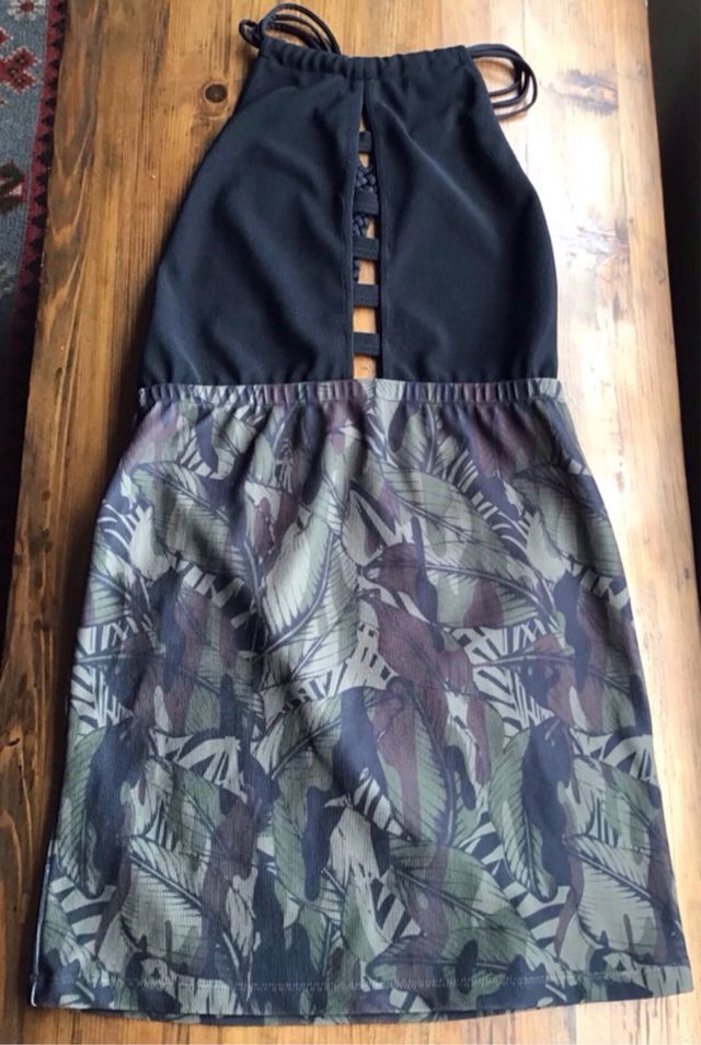 Miniabito estivo - grigio, verde oliva