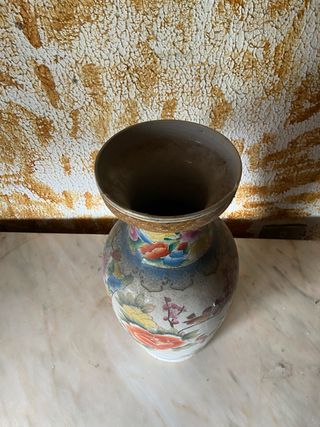 Jarrón porcelana multicolor