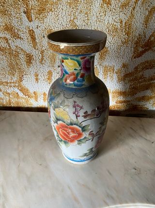 Jarrón porcelana multicolor