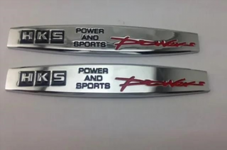 LOGO HKS CROMADO EMBLEMA LATERAL