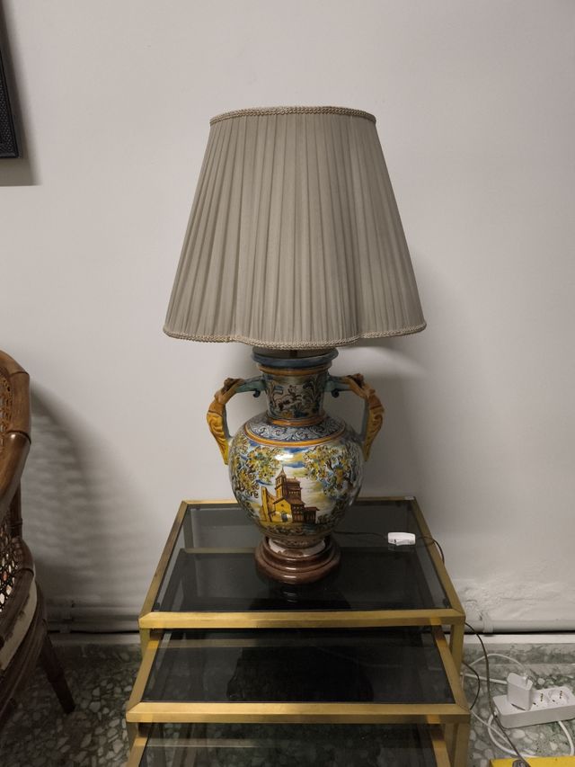 Lámpara cerámica Talavera antigua