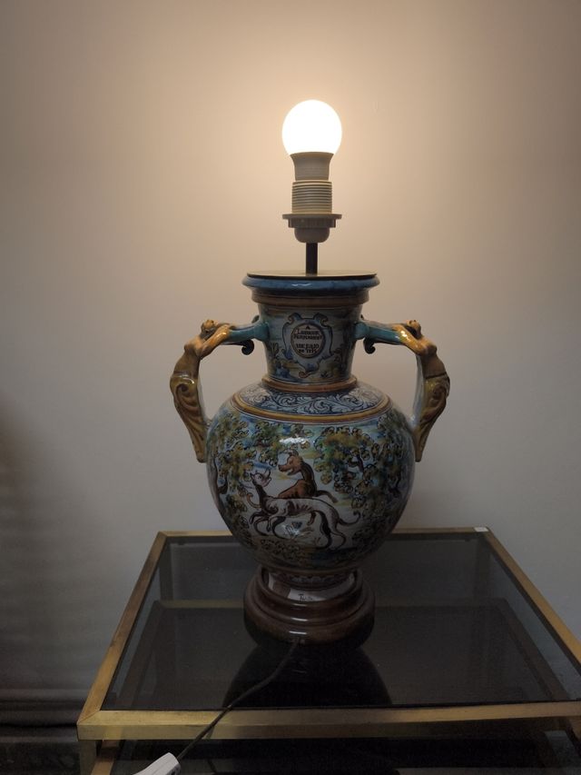 Lámpara cerámica Talavera antigua