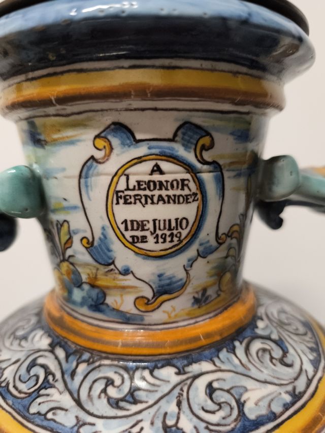 Lámpara cerámica Talavera antigua