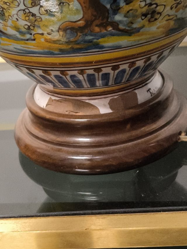 Lámpara cerámica Talavera antigua