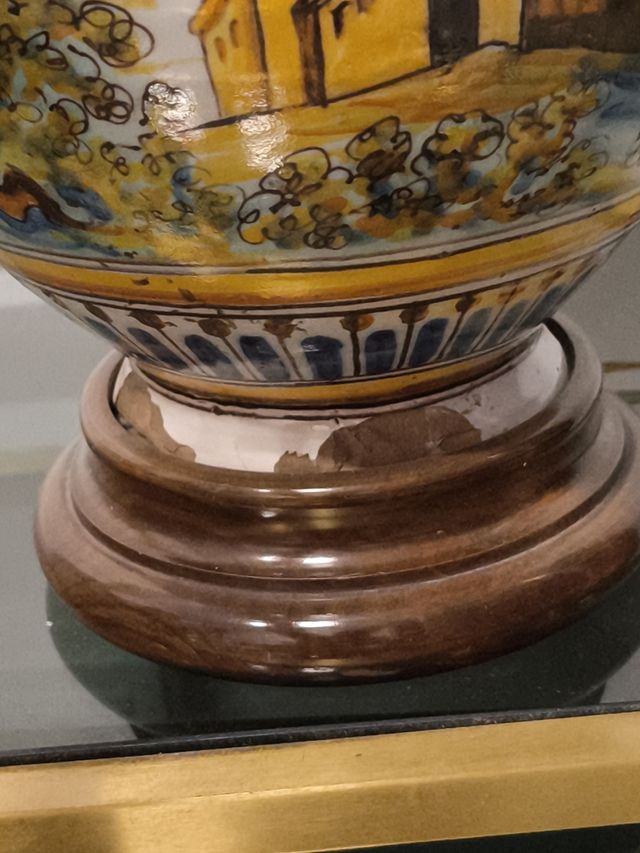 Lámpara cerámica Talavera antigua