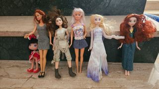 6 Muñecas: Barbie, Rey, Elsa...