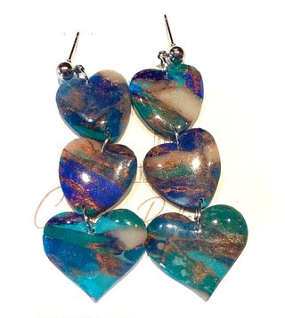 Pendientes corazón arcilla polimérica