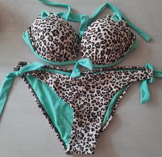 Bikini leopardo - Turquesa