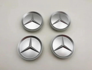CENTRO DE RUEDA MERCEDES PLATA 64MM REF.: 17
