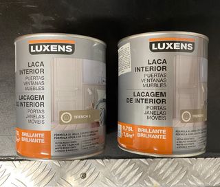 2 botes pintura Luxens,puertas,muebles y ventanas