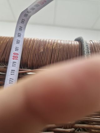 Biombo 3 hojas ratán madera