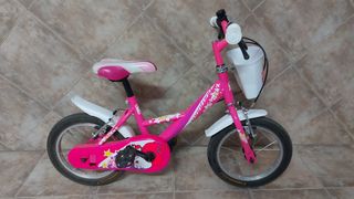 Bicicleta niña 14" rosa