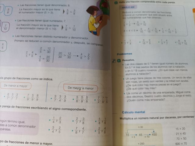 3 libros matemáticas 5 primaria. Por trimestres