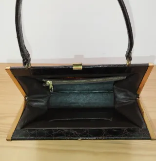 BOLSO VINTAGE PIEL DE COCODRILO