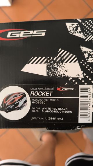 Casco bici ciclismo rojo-blanco