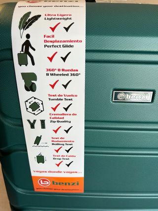 Maleta Benzi - Verde - tamaño grande “la mediana”