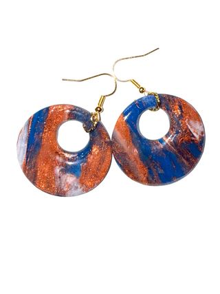 Pendientes arcilla | Azul, Cobrizo