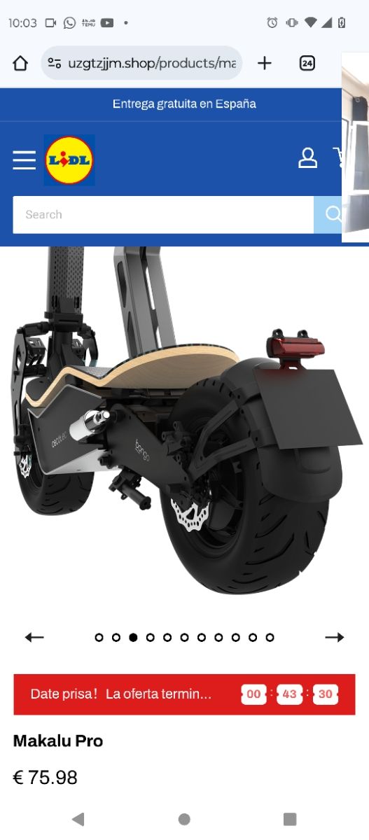 Pieza de patinete eléctrico Makalu Pro