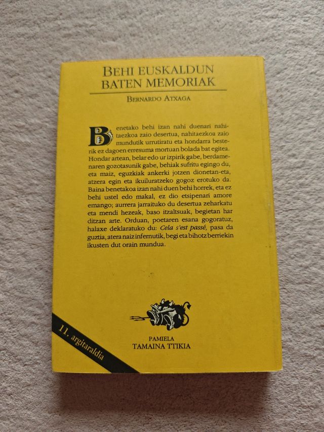 Behi Euskaldun baten memoriak