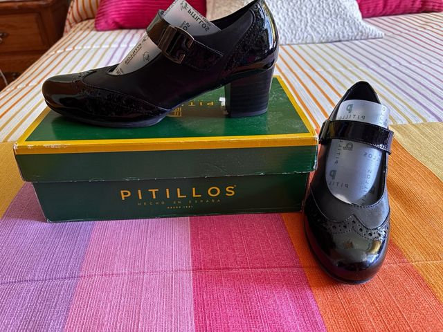 Zapatos Pitillos Piel Negro - Tacón