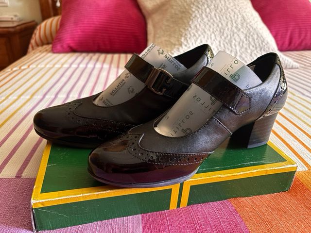 Zapatos Pitillos Piel Negro - Tacón