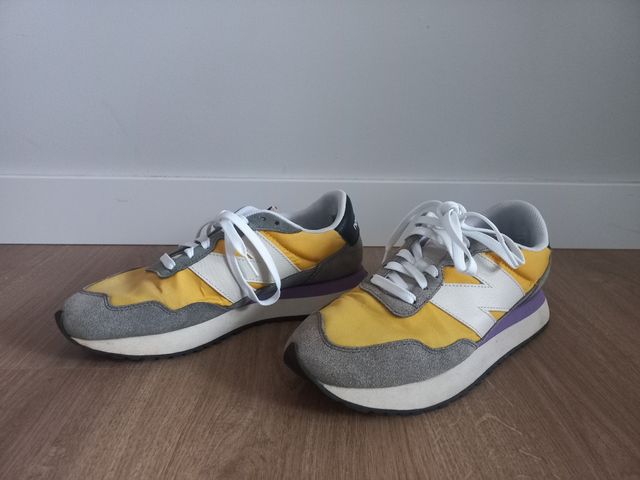 Zapatilla New Balance 237 blanco/amarillo T 41.5