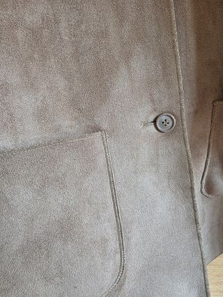 Chaquetón marrón piel sintética
