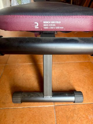 Banco de musculación plegable y juego de pesas