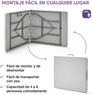 Mesa plegable KG KITGARDEN 152x70cm